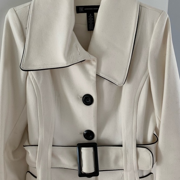 I-N-C Womens Button-Trim Coat